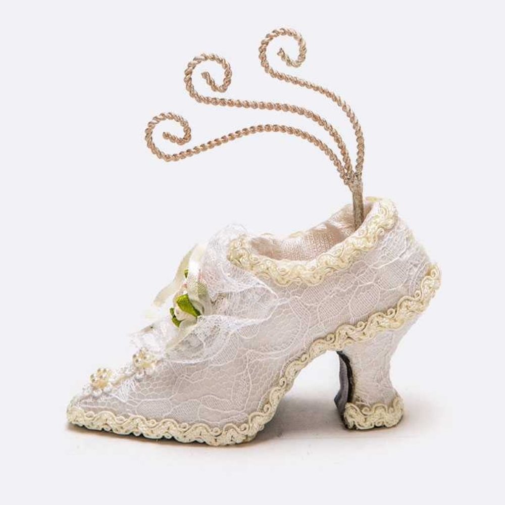 Laced Shoe Jewelry Display Fixture - White